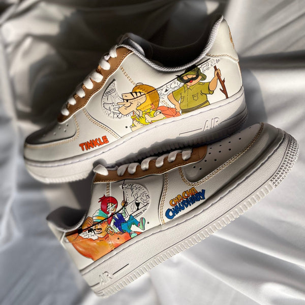 Chacha Chaudhary TInkle Indian Comics Nike Air Force 1s Custom Sneakers India