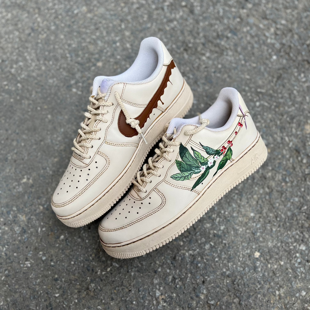 Coffee dye Nike Air Force 1 custom sneakers India