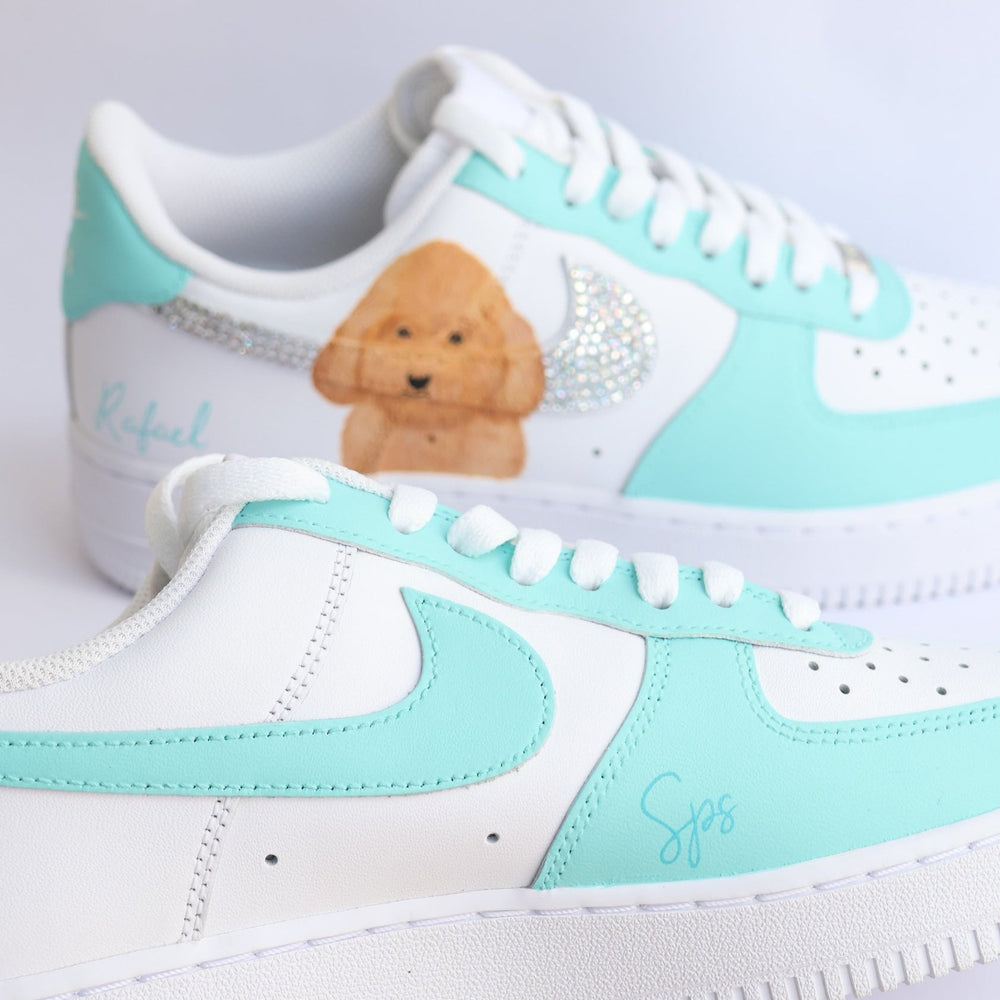 Dog Cat artwork on Nike Air Force 1 Custom Sneakers India