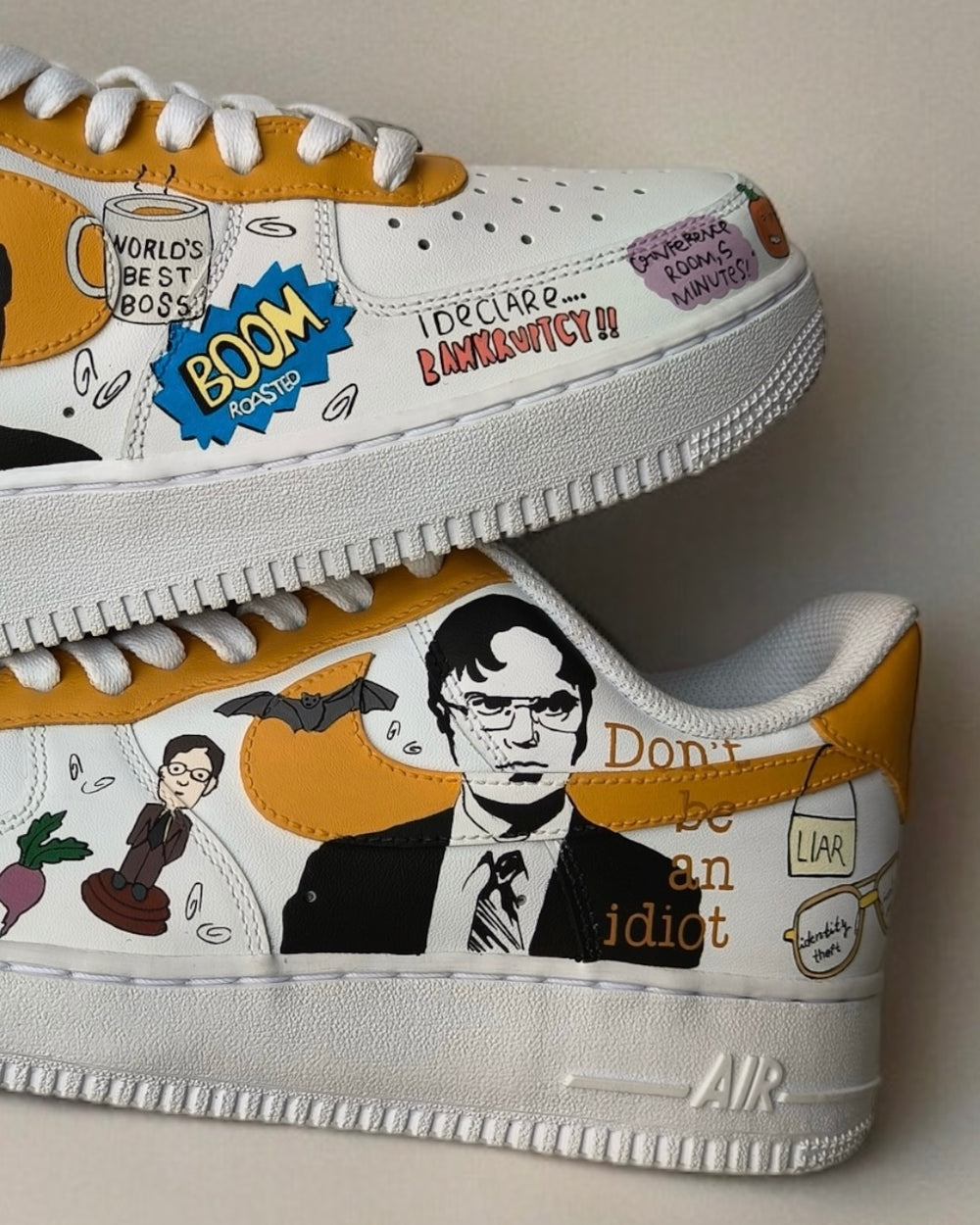 Dunder Mifflin The Office Nike Air Force 1 custom sneakers India