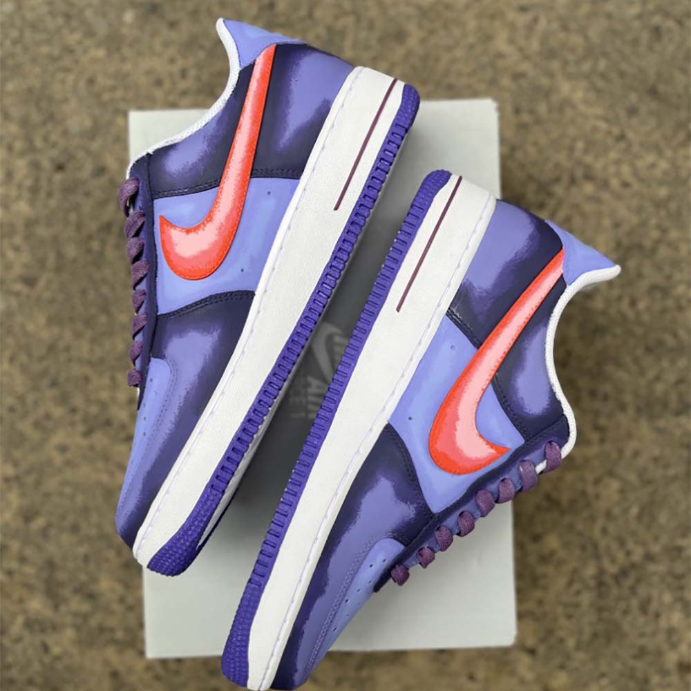 Gengar AF1s custom nike air force 1 — medial side view, Gengar AF1s art by Moreiarty, India