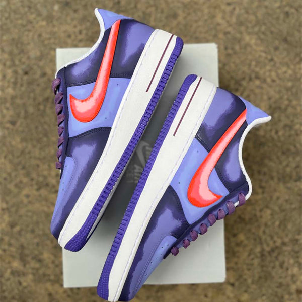 Gengar AF1s custom nike air force 1 — medial side view, Gengar AF1s art by Moreiarty, India