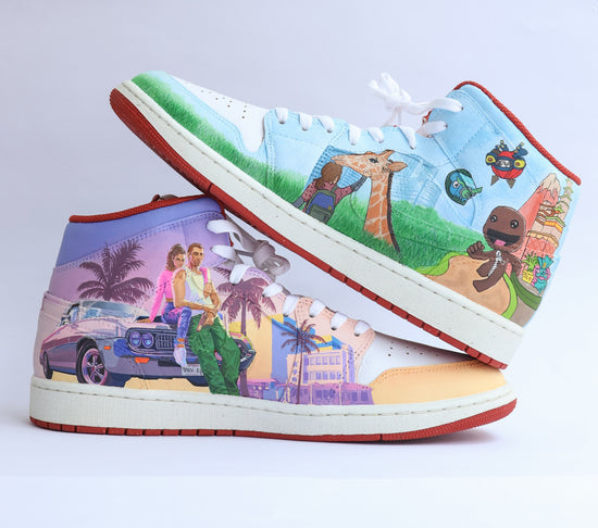 PlayStation Horizon, Hogwarts Legacy, GTA, Prince of Persia, Last of Us, Big Little Planet and Uncharted Nike Air Jordan 1 Mids custom sneakers India