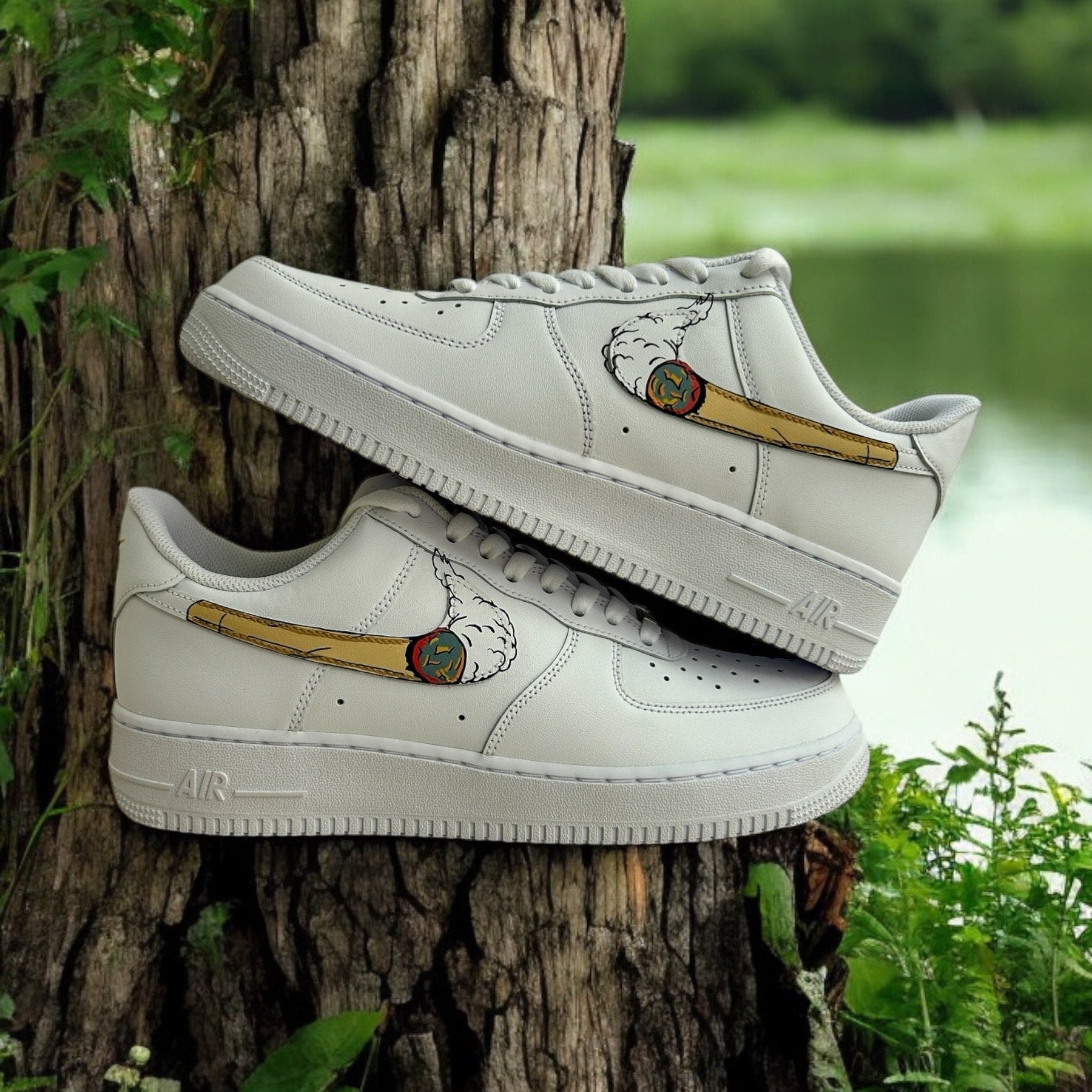 Nike air force custom swoosh hot sale