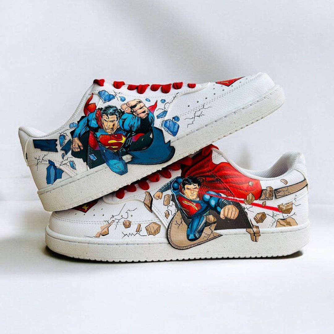 Nike Court Vision X Superman Custom Sneakers Moreiarty