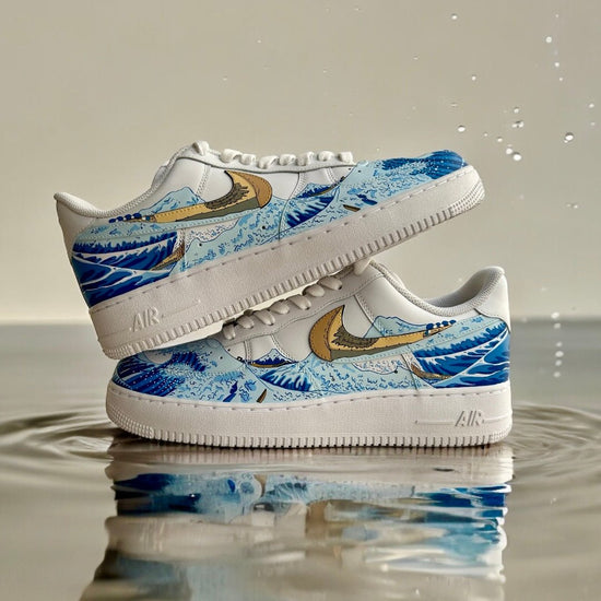 The Great Wave Off Kanagawa Nike Air Force 1 custom sneakers India