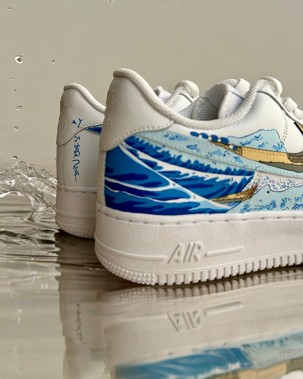 The Great Wave Off Kanagawa Nike Air Force 1 custom sneakers India
