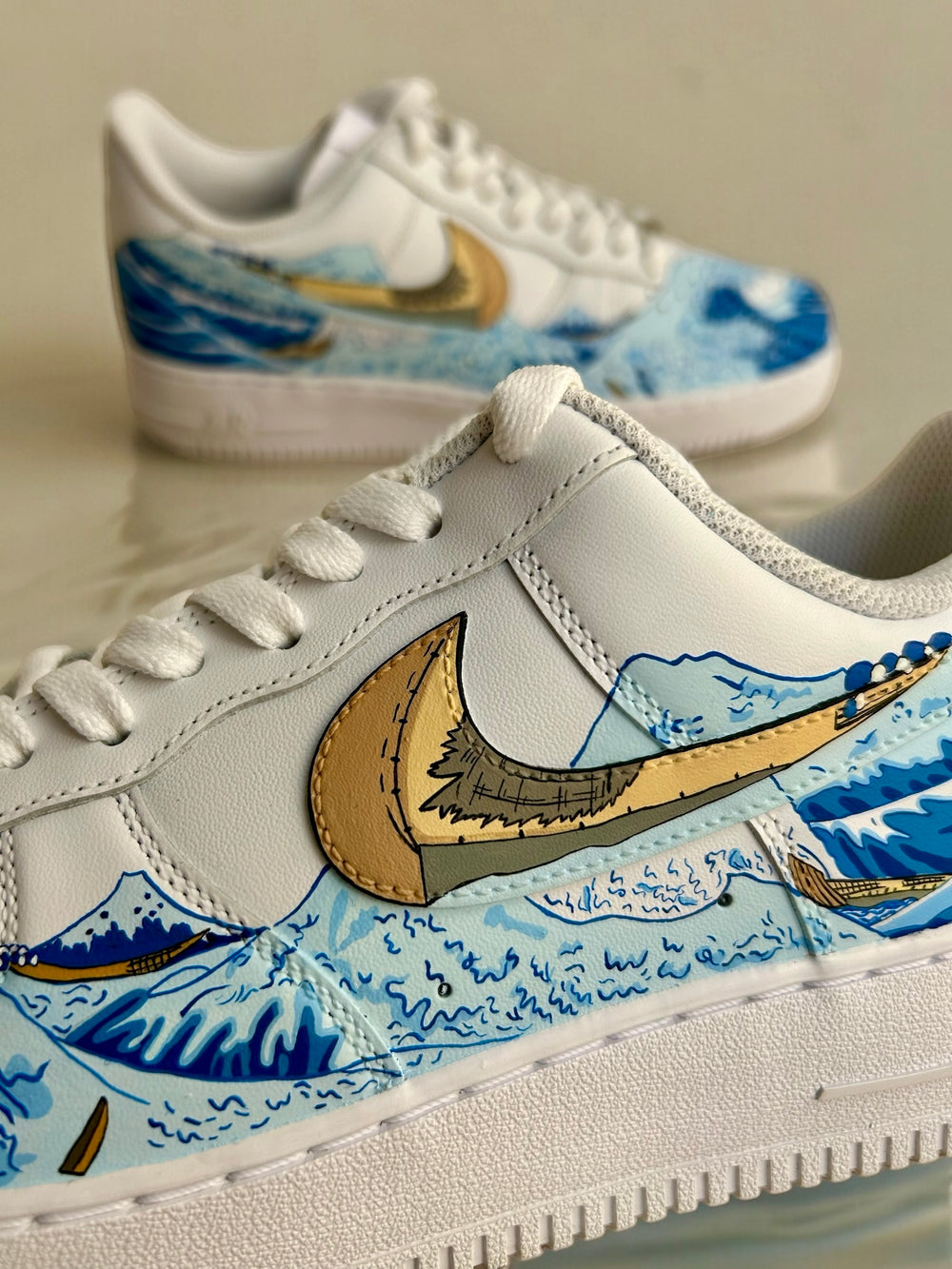 The Great Wave Off Kanagawa Nike Air Force 1 custom sneakers India