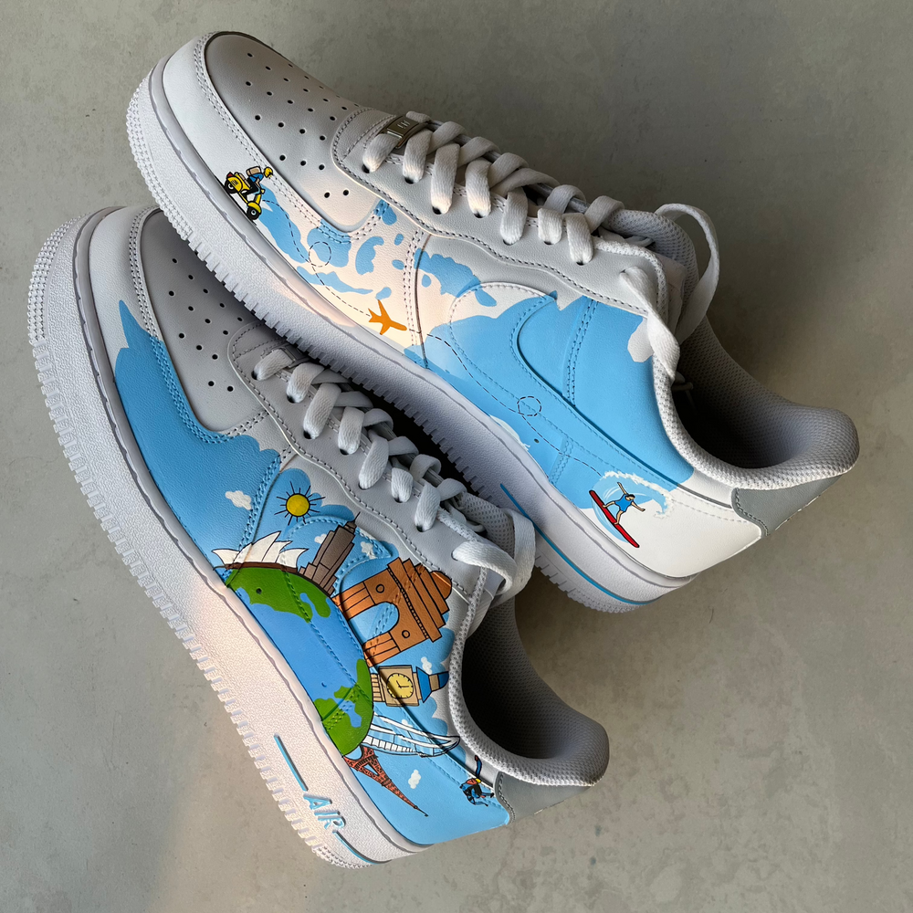 Wanderlust Nike Air Force 1 custom sneakers India