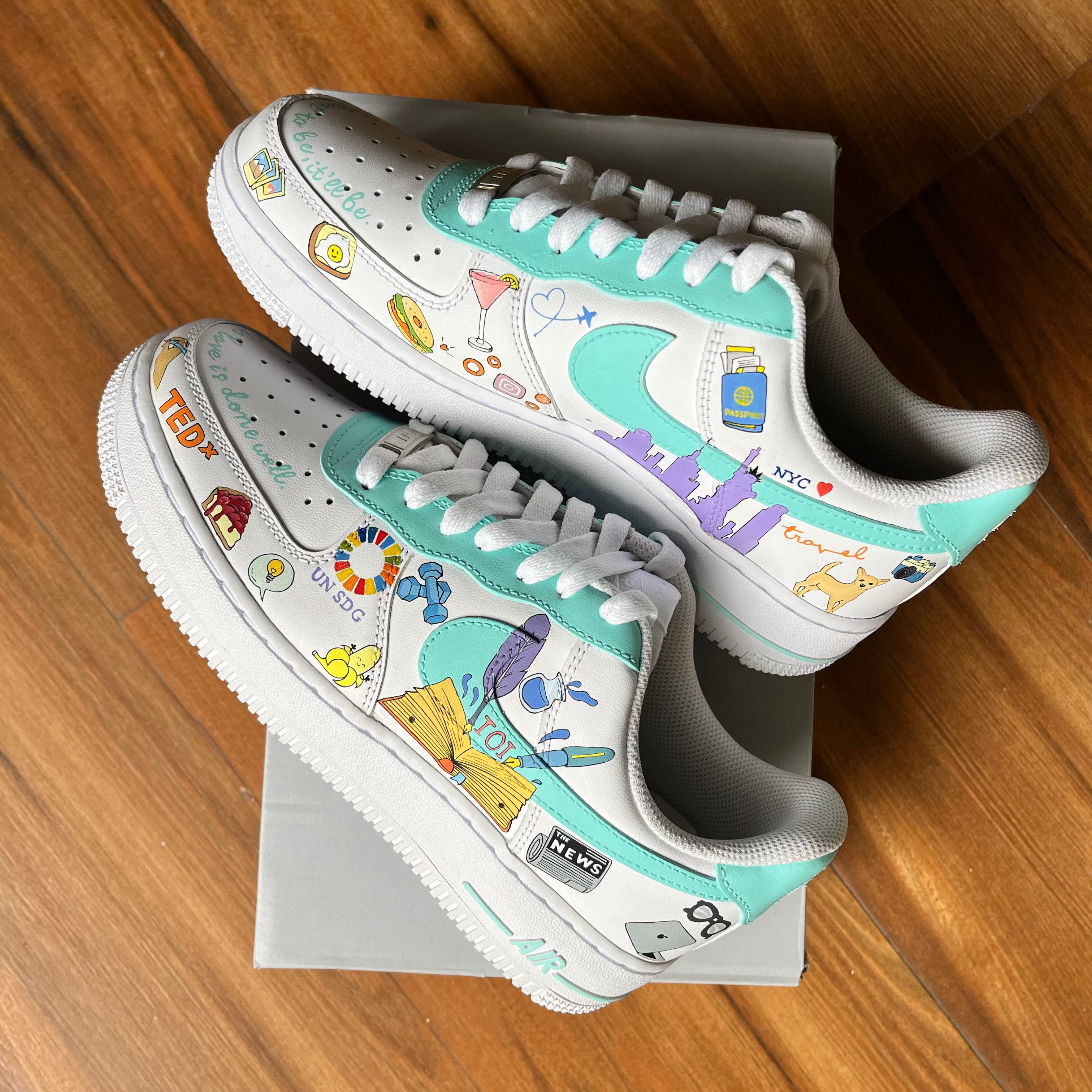 Nike Shoes Air Force One Custom Design Custom Butterfly Air Force