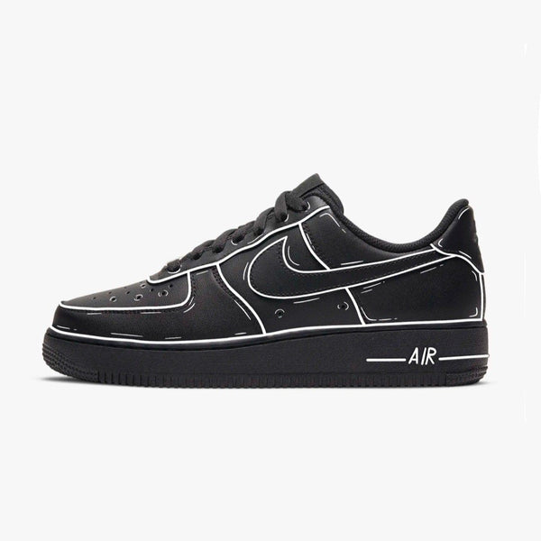 White Sketch Cartoon 2D Nike Air Force 1 custom sneakers India