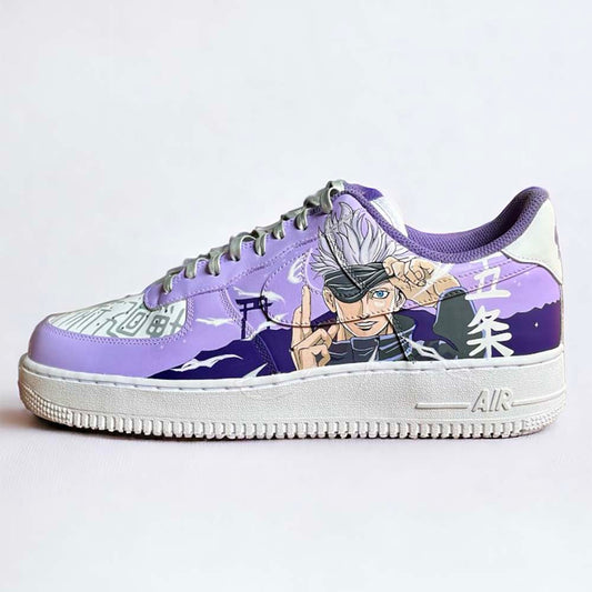Jujutsu Kaisen AF1s custom nike air force 1 — medial side view, Jujutsu Kaisen AF1s art by Moreiarty, India