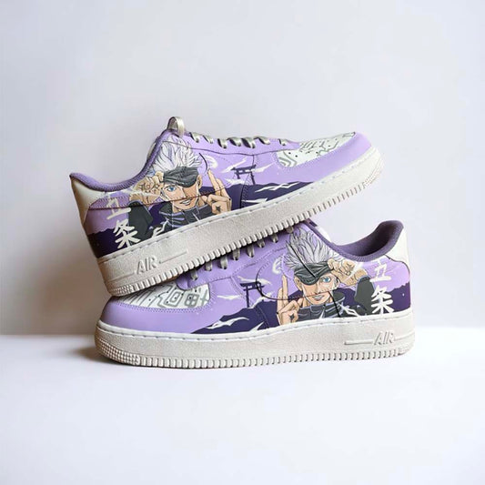 Jujutsu Kaisen AF1s custom nike air force 1 — lateral side view, Jujutsu Kaisen AF1s art by Moreiarty, India