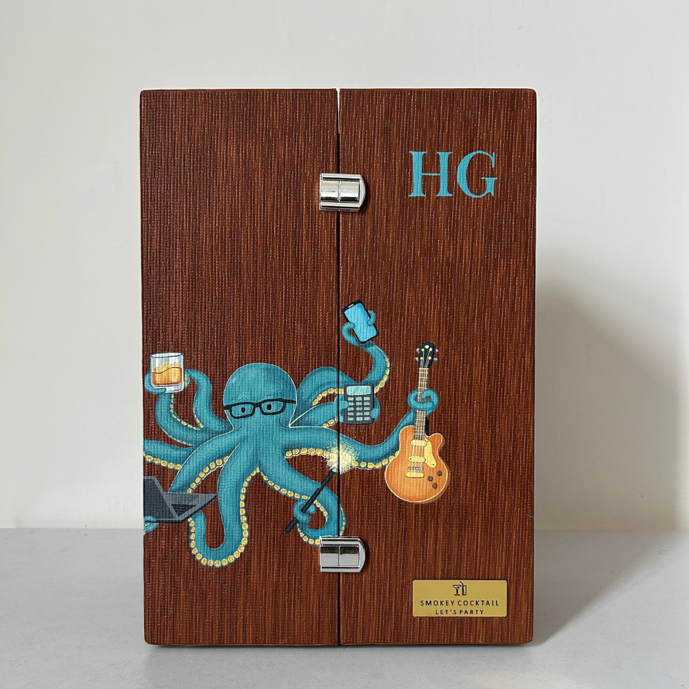 Hand-painted bar set — MOREIARTY bespoke