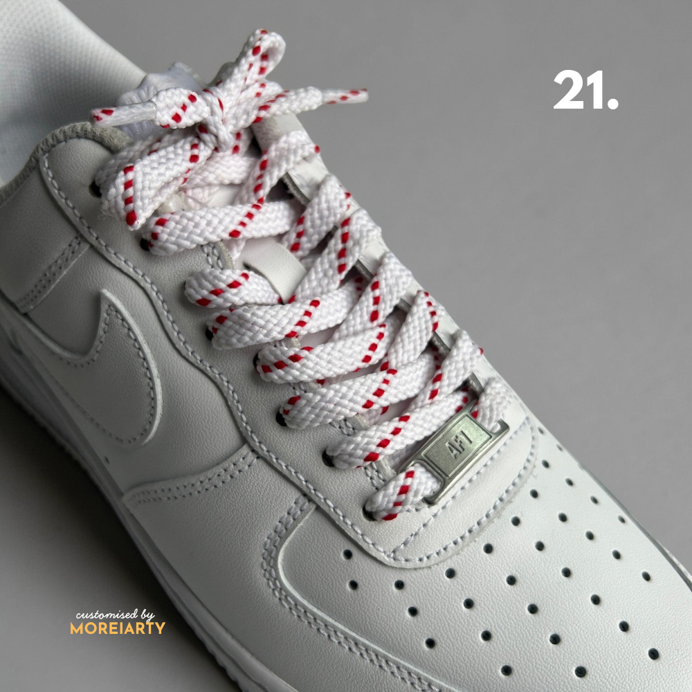 Geometric-print flat laces for sneakers – Moreiarty statement collection