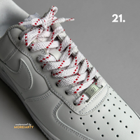 Geometric-print flat laces for sneakers – Moreiarty statement collection