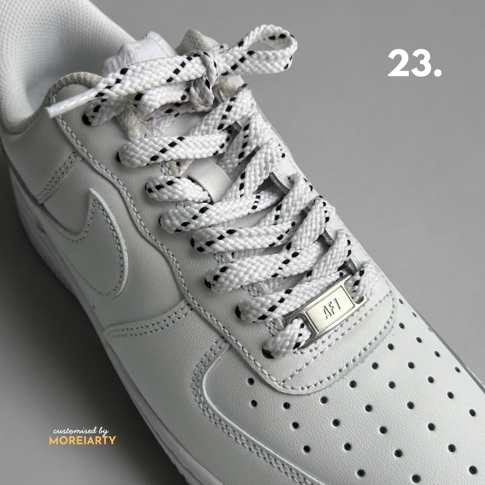 Bold graphic print flat laces from Moreiarty statement collection