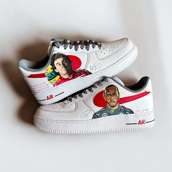 Ayrton Senna Lewis Hamilton Formula 1 F1 Nike Air Force 1 custom sneakers India