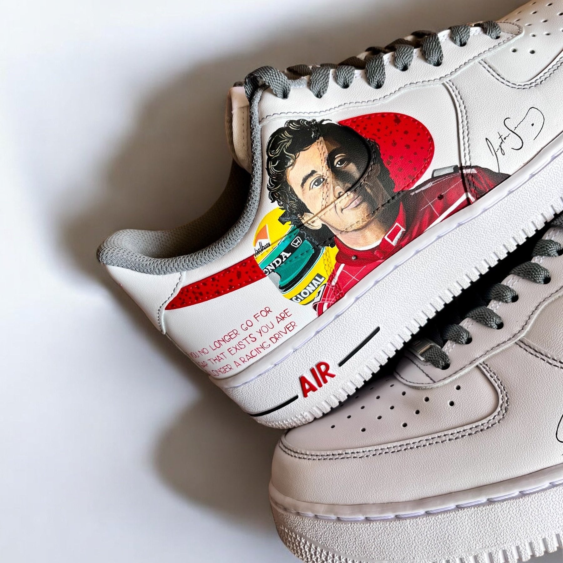 Ayrton Senna Lewis Hamilton Formula 1 F1 Nike Air Force 1 custom sneakers India