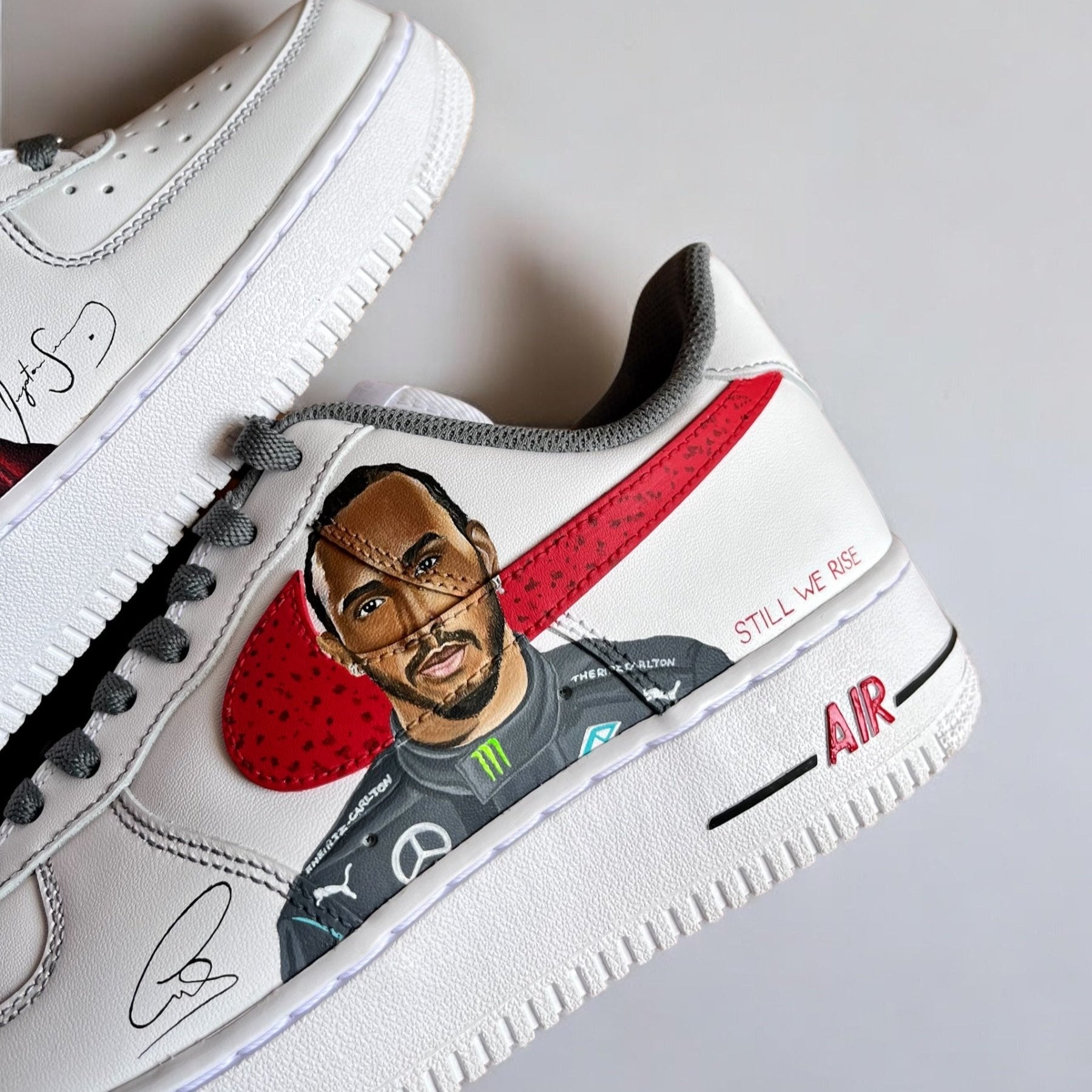 Ayrton Senna Lewis Hamilton Formula 1 F1 Nike Air Force 1 custom sneakers India