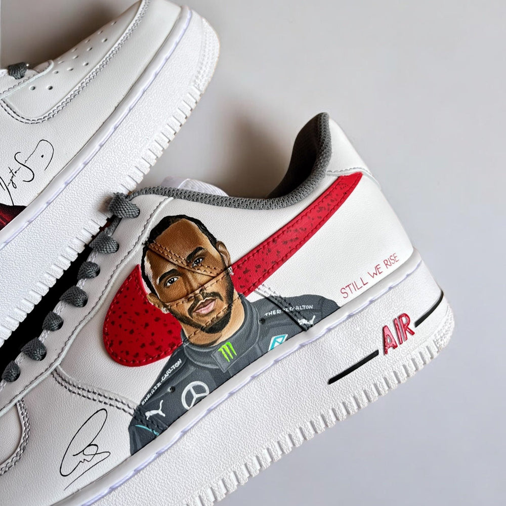 Ayrton Senna Lewis Hamilton Formula 1 F1 Nike Air Force 1 custom sneakers India