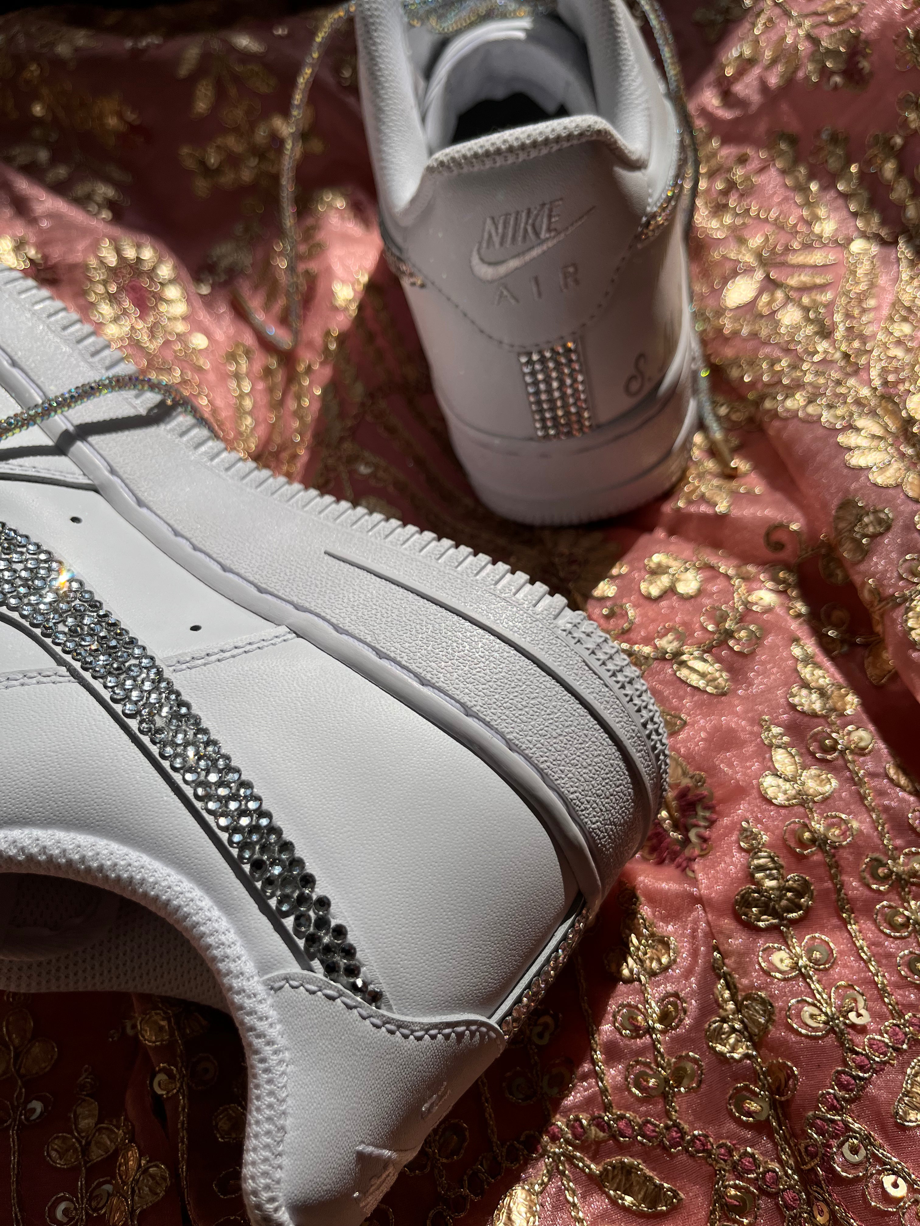 Bling Crystals Rhinestones Nike Air Force 1 custom sneakers India