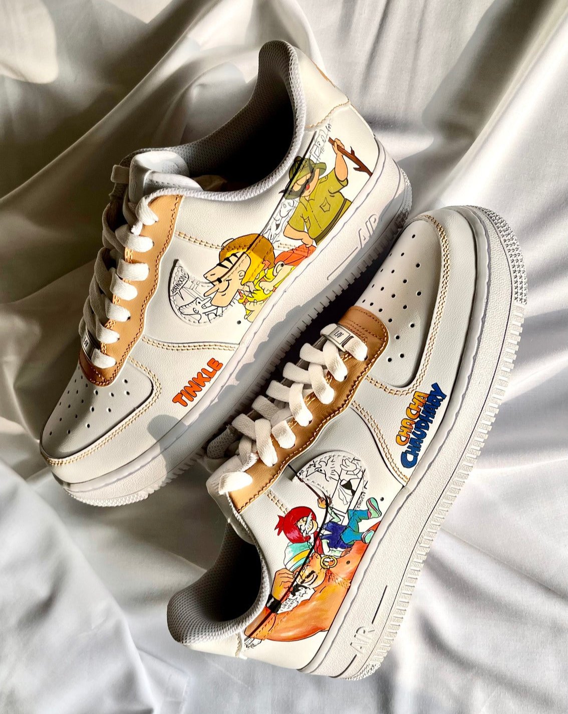 Chacha Chaudhary TInkle Indian Comics Nike Air Force 1s Custom Sneakers India