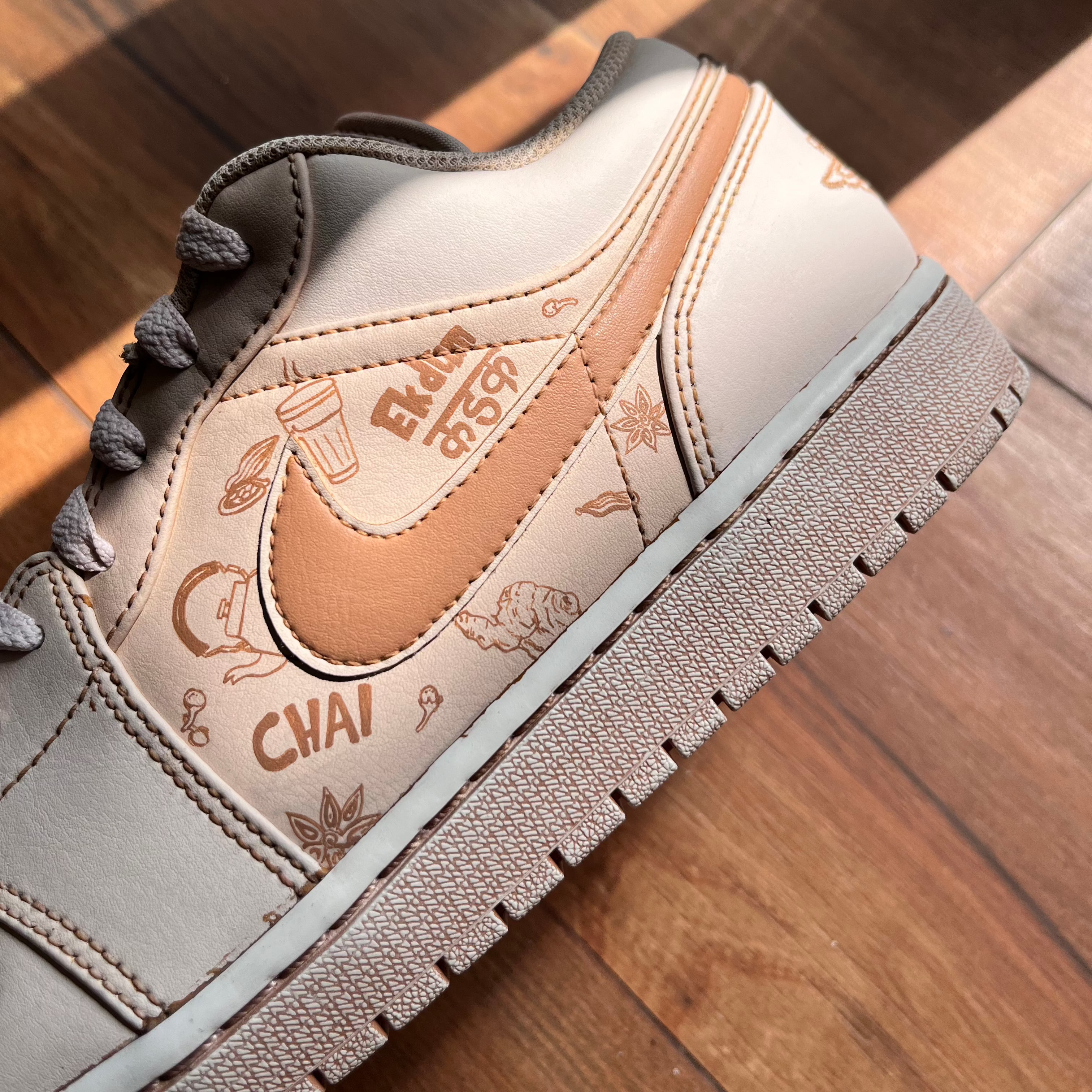 Chai dye Tea dye Air Jordan 1s AJ1s custom sneakers India