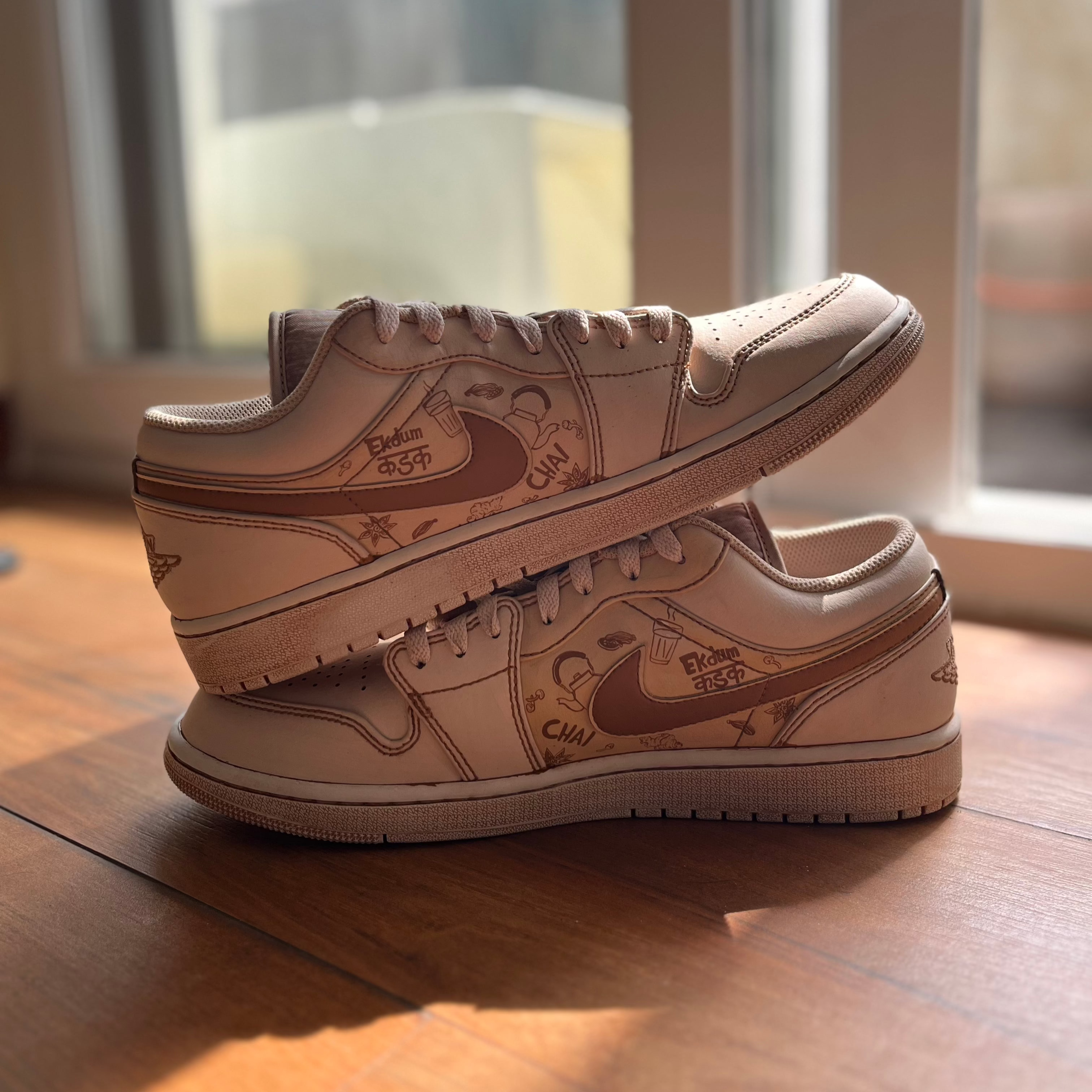 Chai dye Tea dye Air Jordan 1s AJ1s custom sneakers India