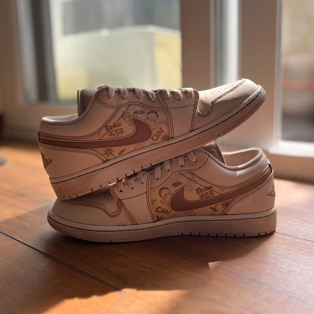Chai dye Tea dye Air Jordan 1s AJ1s custom sneakers India