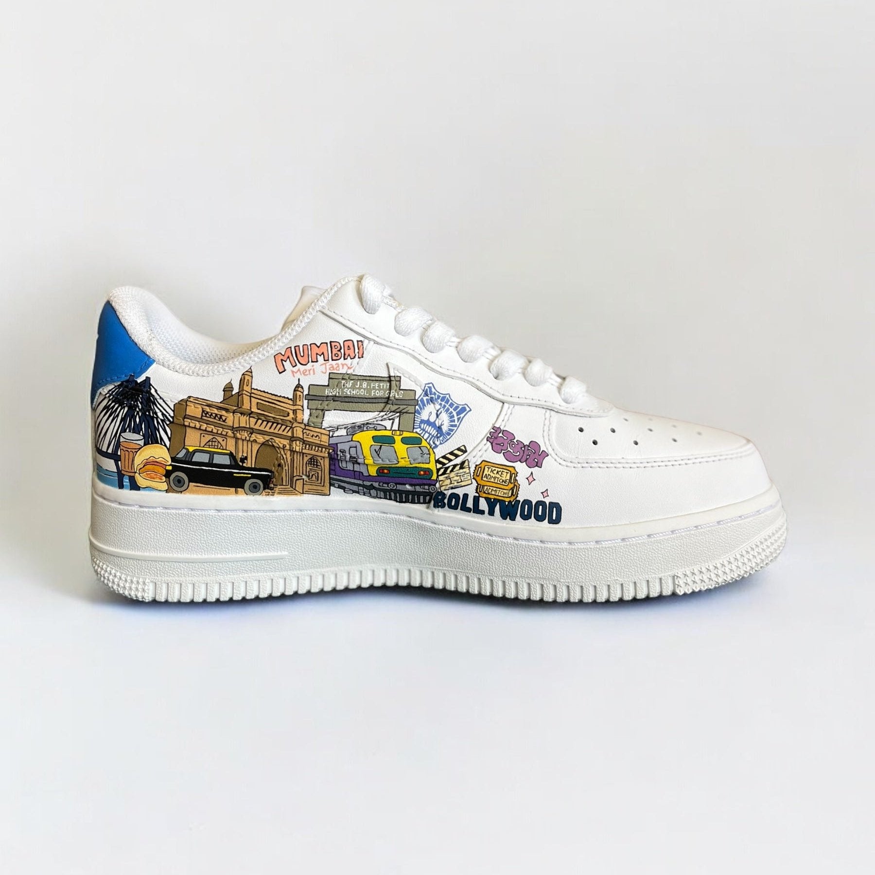 Cityscape Mumbai London Nike Air Force 1 custom sneakers India