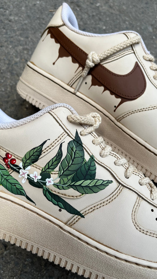 Coffee dye Nike Air Force 1 custom sneakers India