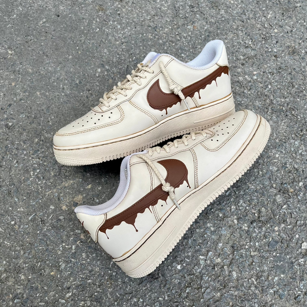 Coffee dye drip Nike Air Force 1 custom sneakers India