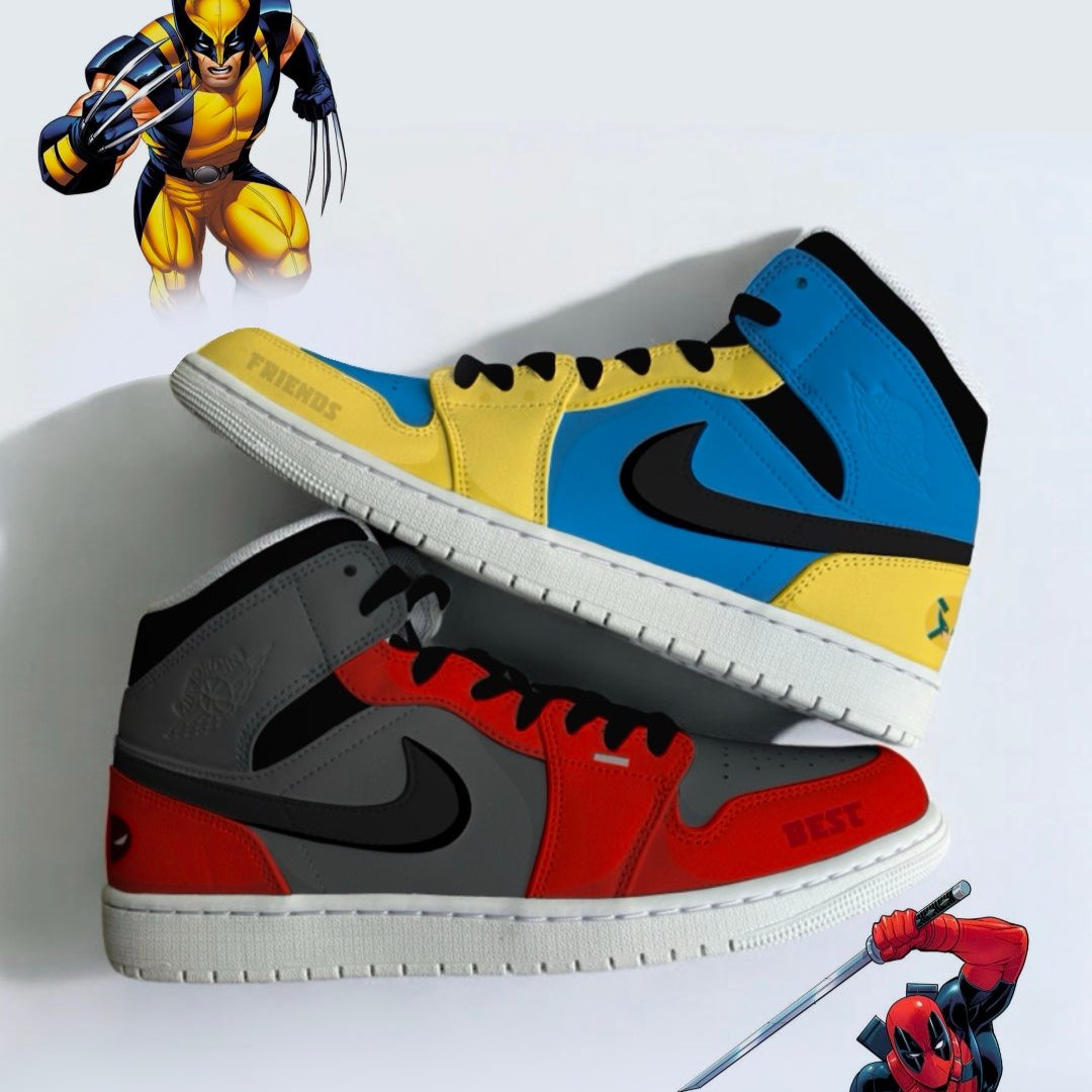 Deadpool and Wolverine Colorway Nike Air Jordan 1 custom sneakers India