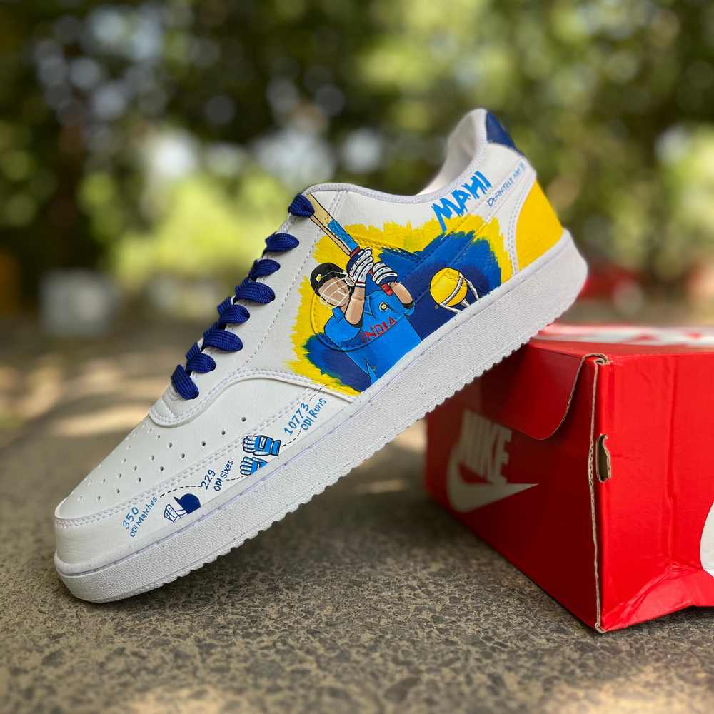 Dhoni Indian Cricket Nike Court Custom Sneakers India