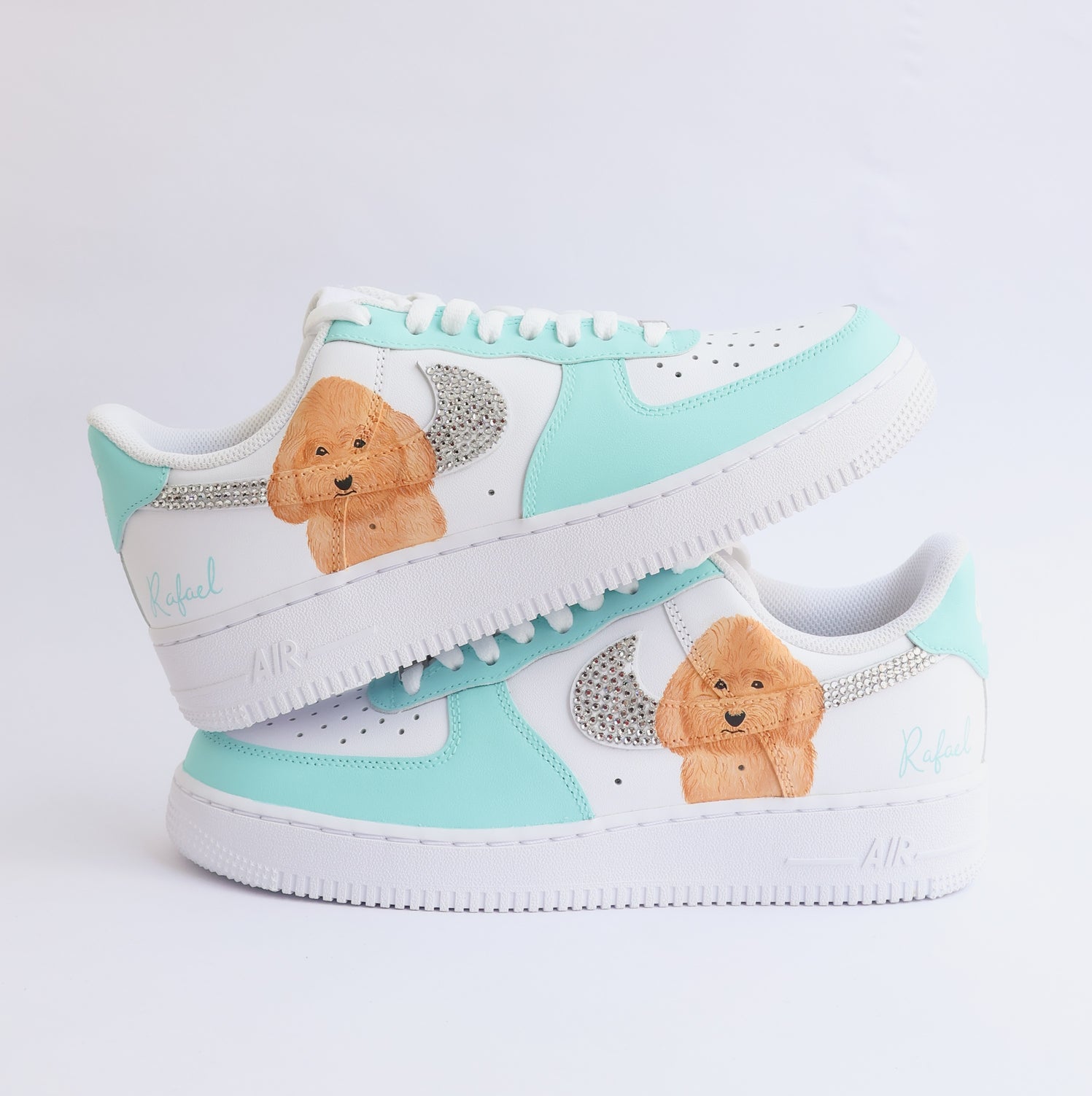 Dog Cat artwork on Nike Air Force 1 Custom Sneakers India