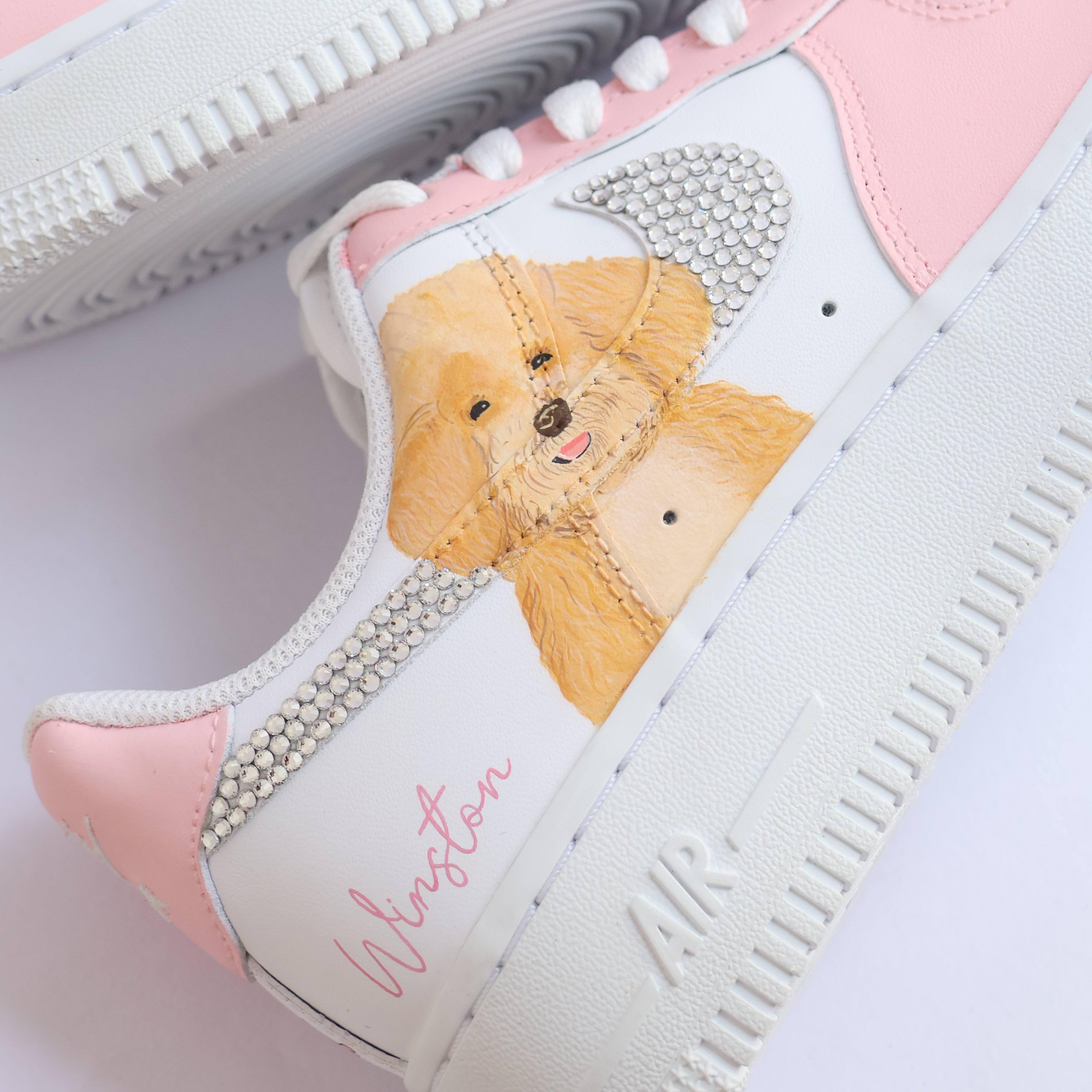 Dog Cat artwork on Nike Air Force 1 Custom Sneakers India