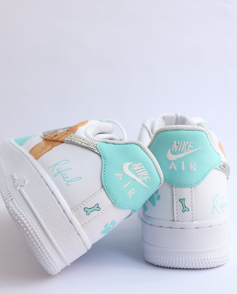 Dog Cat artwork on Nike Air Force 1 Custom Sneakers India