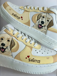 Dog Cat artwork on Nike Air Force 1 Custom Sneakers India