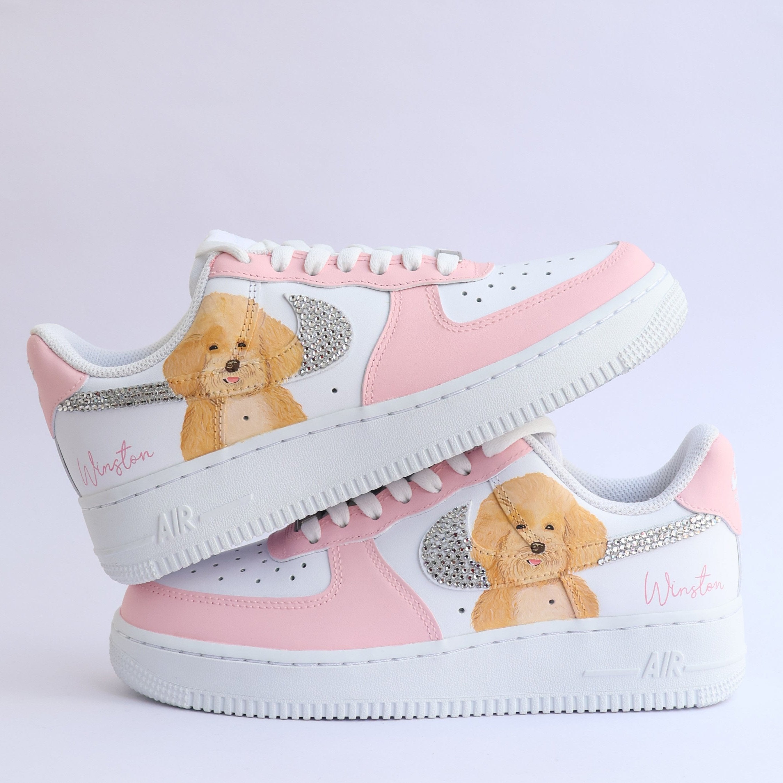 Dog Cat artwork on Nike Air Force 1 Custom Sneakers India