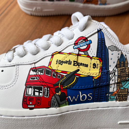 Dual Cityscape London and Paris Nike Air Force 1 custom sneakers India