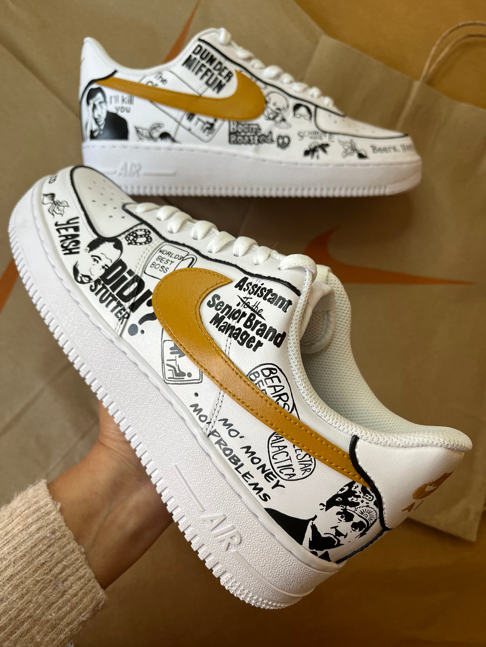 Dunder Mifflin The Office  Nike Air Force 1 custom sneakers India