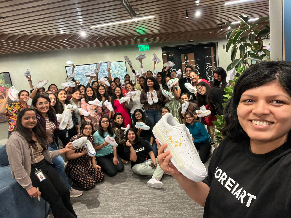 MOREIARTY sneaker painting workshop at Google
