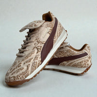Maori Puma Fenty custom close-up showing traditional Maori pattern and cultural art detail