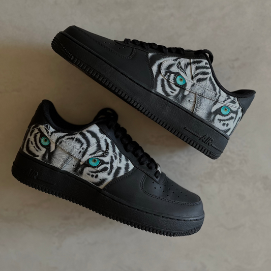 Leopard wildlife safari Nike Air Force 1 custom sneakers