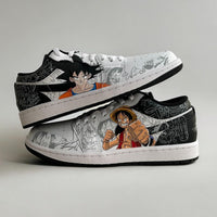 Luffy One Piece and Goku Dragon Ball Z Anime AJ1s Low custom sneakers India