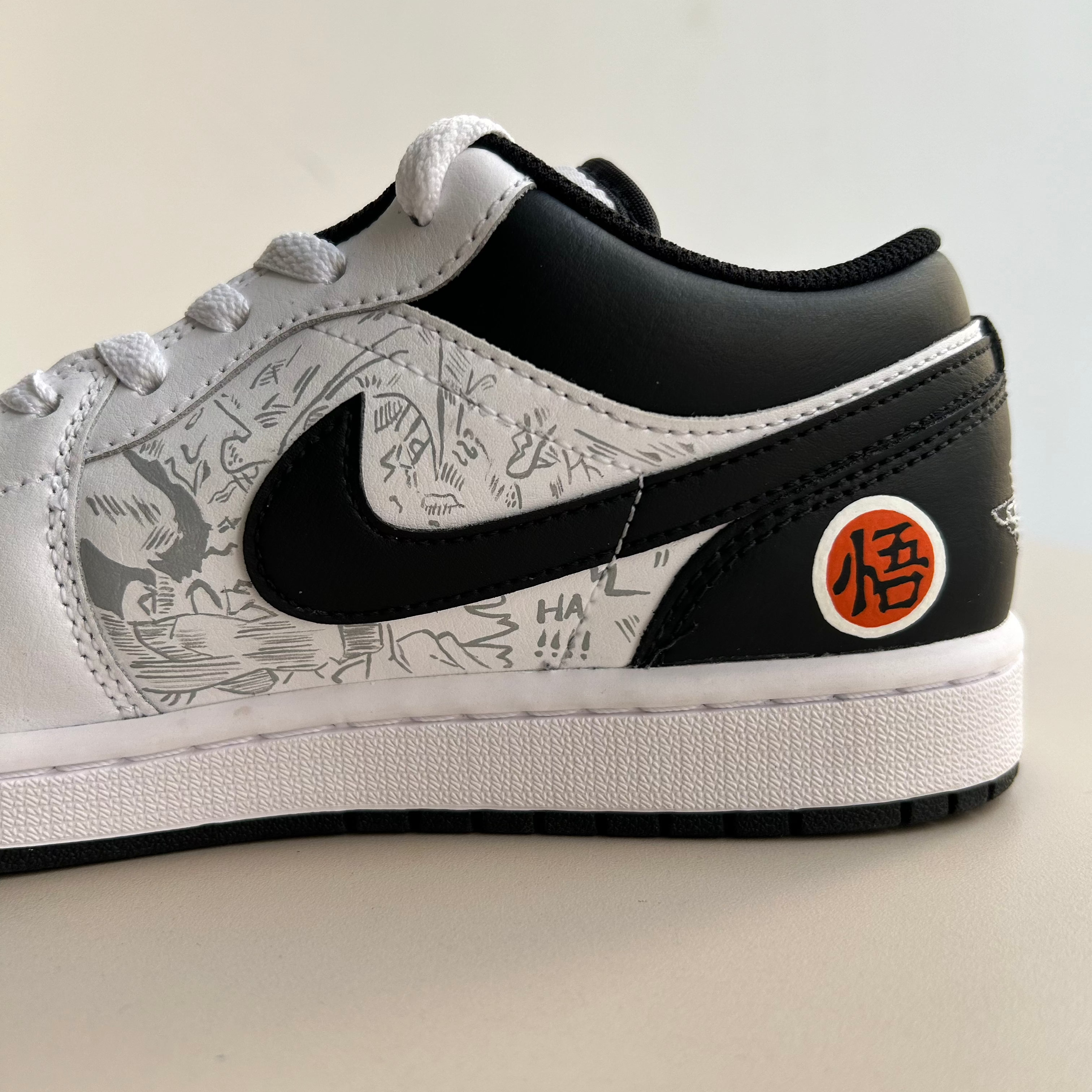 Luffy One Piece and Goku Dragon Ball Z Anime AJ1s Low custom sneakers India