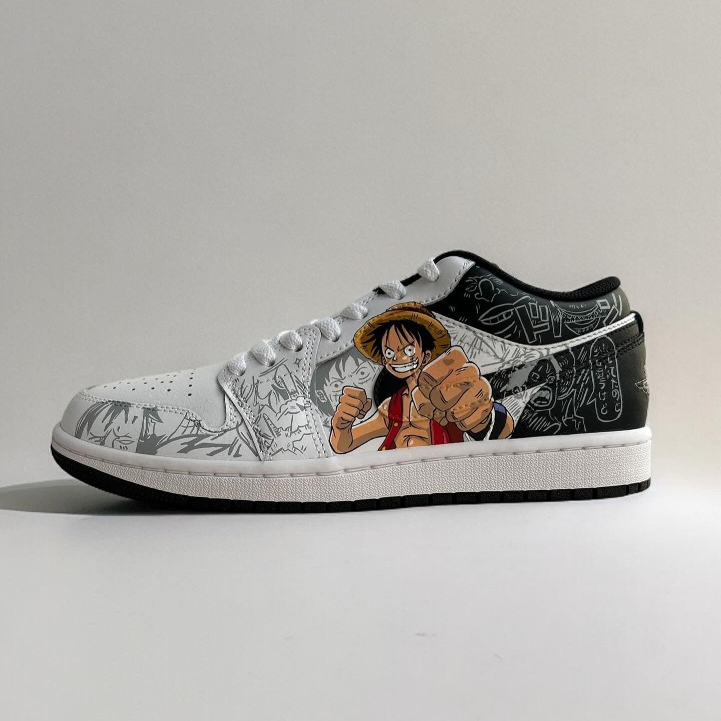 Luffy One Piece and Goku Dragon Ball Z Anime AJ1s Low custom sneakers India