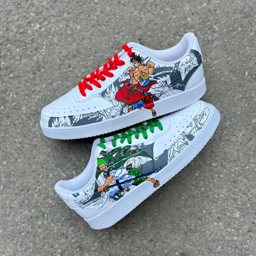 Luffy Zoro One Piece Anime Nike Court Vision custom sneakers India