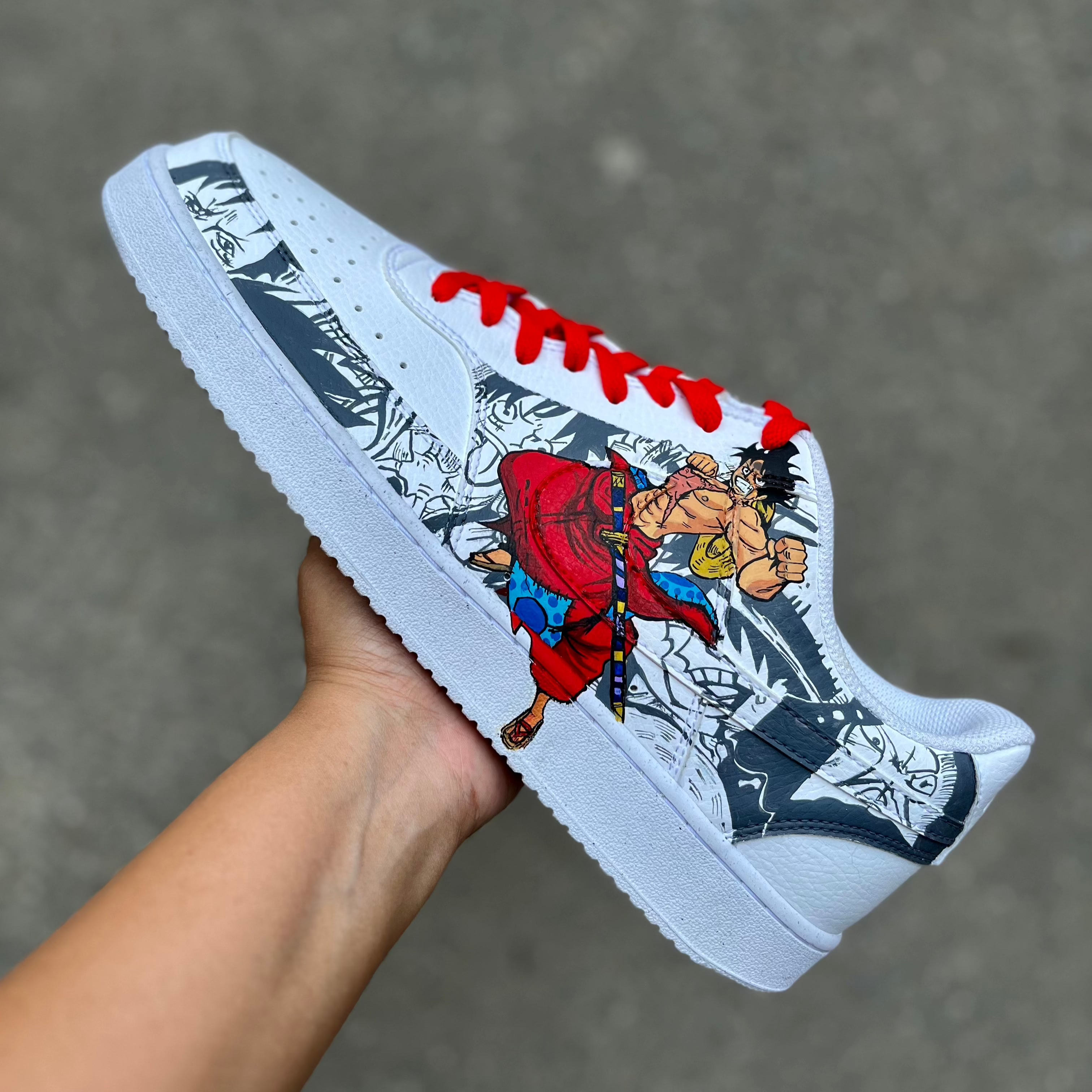Luffy Zoro One Piece Anime Nike Court Vision custom sneakers India